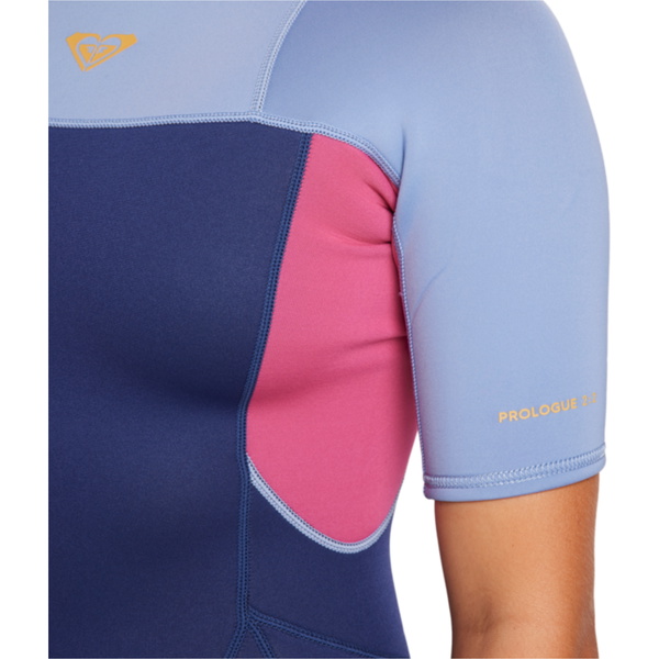 2025 Roxy Womens Prologue 2/ 2mm Back Zip Shorty Wetsuit ERJW503037 -.. Dark Denim